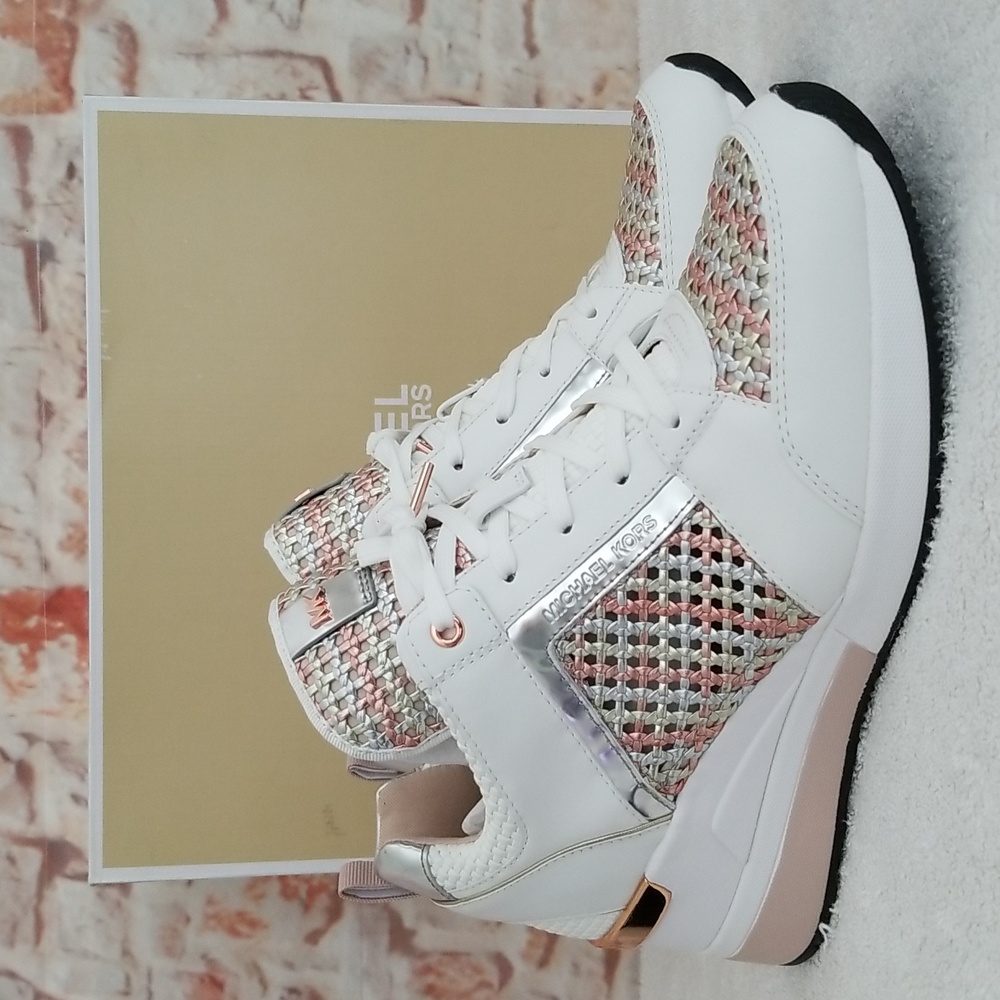 New Michael Kors Georgie Wedge Sneakers